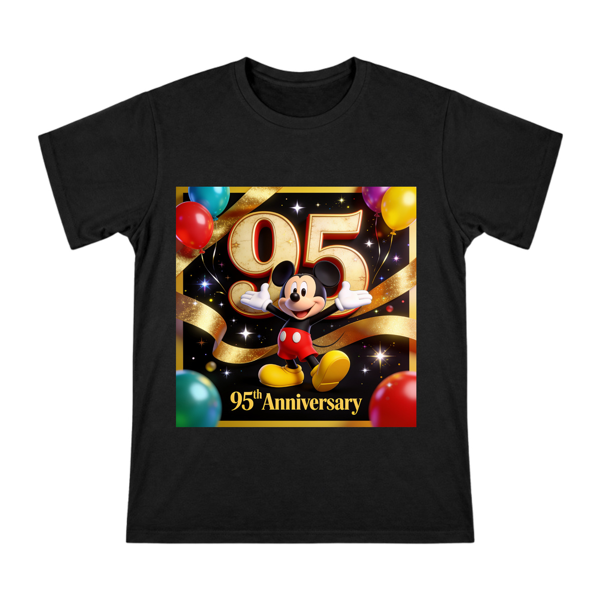 Mickey Mouse 95th Anniversary Vintage Gold Celebration Men's Short Sleeve T-Shirt front [ai-pod:320e40c0cb34c496f418f2e61b6cbd84]