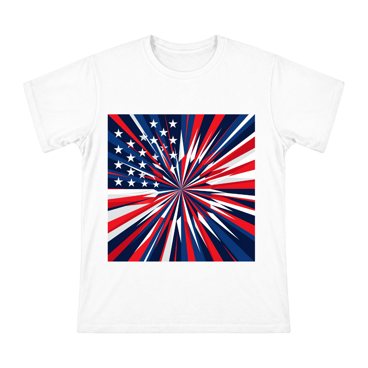 Abstract Geometric Flag Radiant Print Men's Short Sleeve T-Shirt front [ai-pod:0230ae21711c487076c713d24cbc5fec]