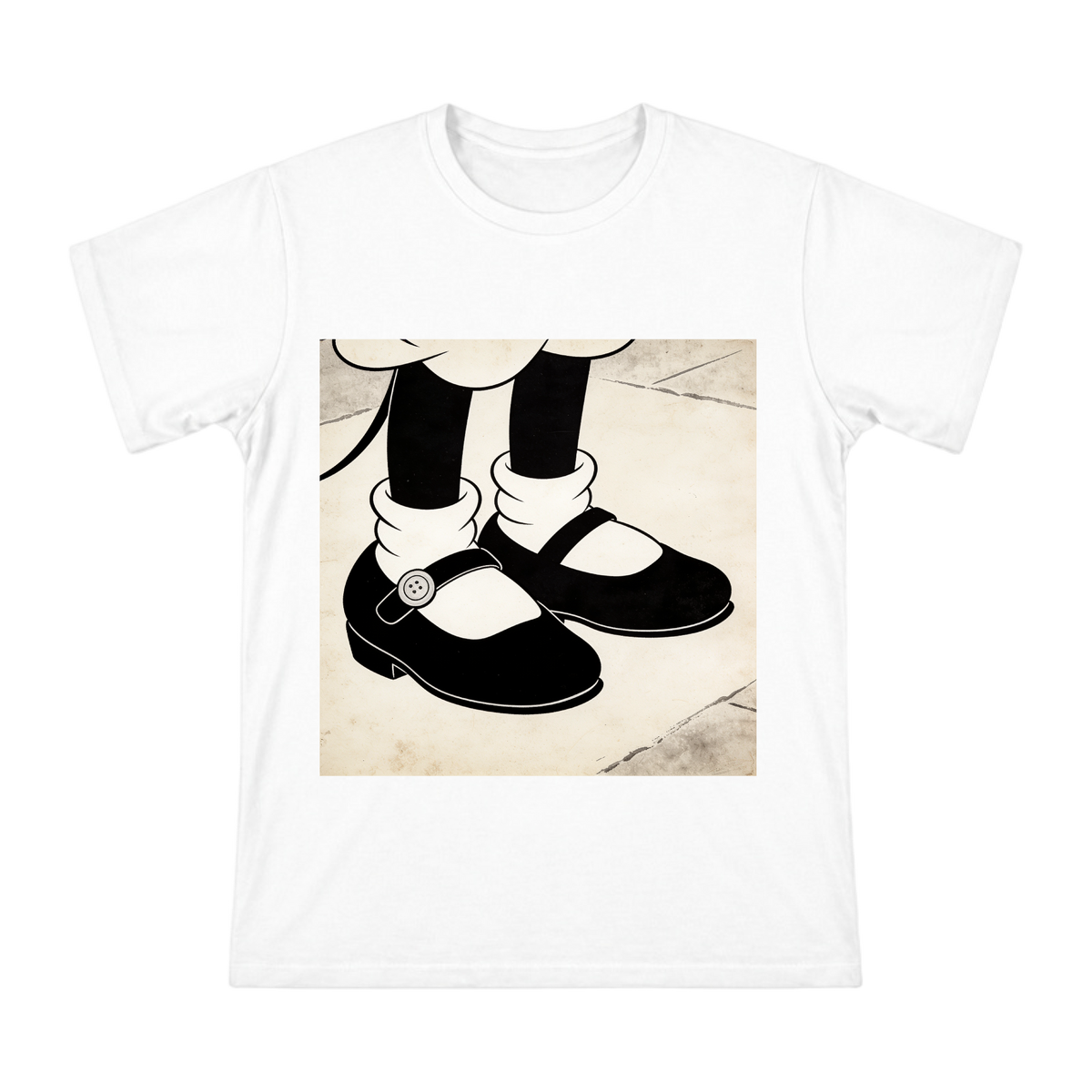 1928 Vintage Minnie Mouse Mary Jane Shoes Custom Men's Short Sleeve T-Shirt front [ai-pod:93d0559461237f56eceda8f79349e892]