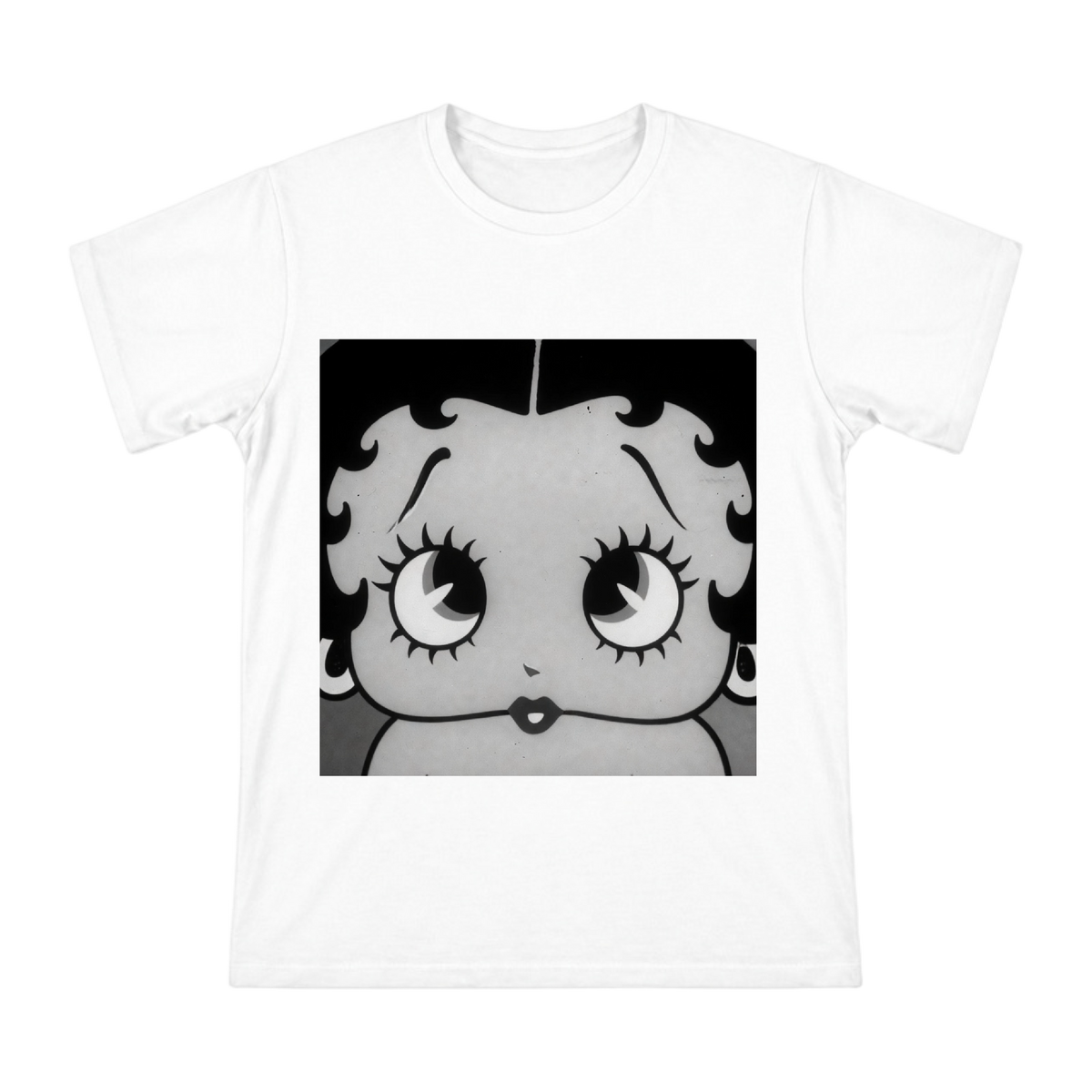 Betty Boop Retro Pop Art Eye Closeup Men's Custom T-Shirt front [ai-pod:f0a92784a7ae1ddf3ed3e30f9decbdb9]
