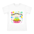 Happy Birthday Cake and Balloons Illustration Men's Cotton T-Shirt front [ai-pod:7c21f5581bf43f3d289d6bf1f0ce03fc]