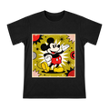 Retro Pop Art Mickey Mouse Waving Graphic Men's Short Sleeve Cotton T-Shirt front [ai-pod:073481030570c68565f96eed88cf3e85]