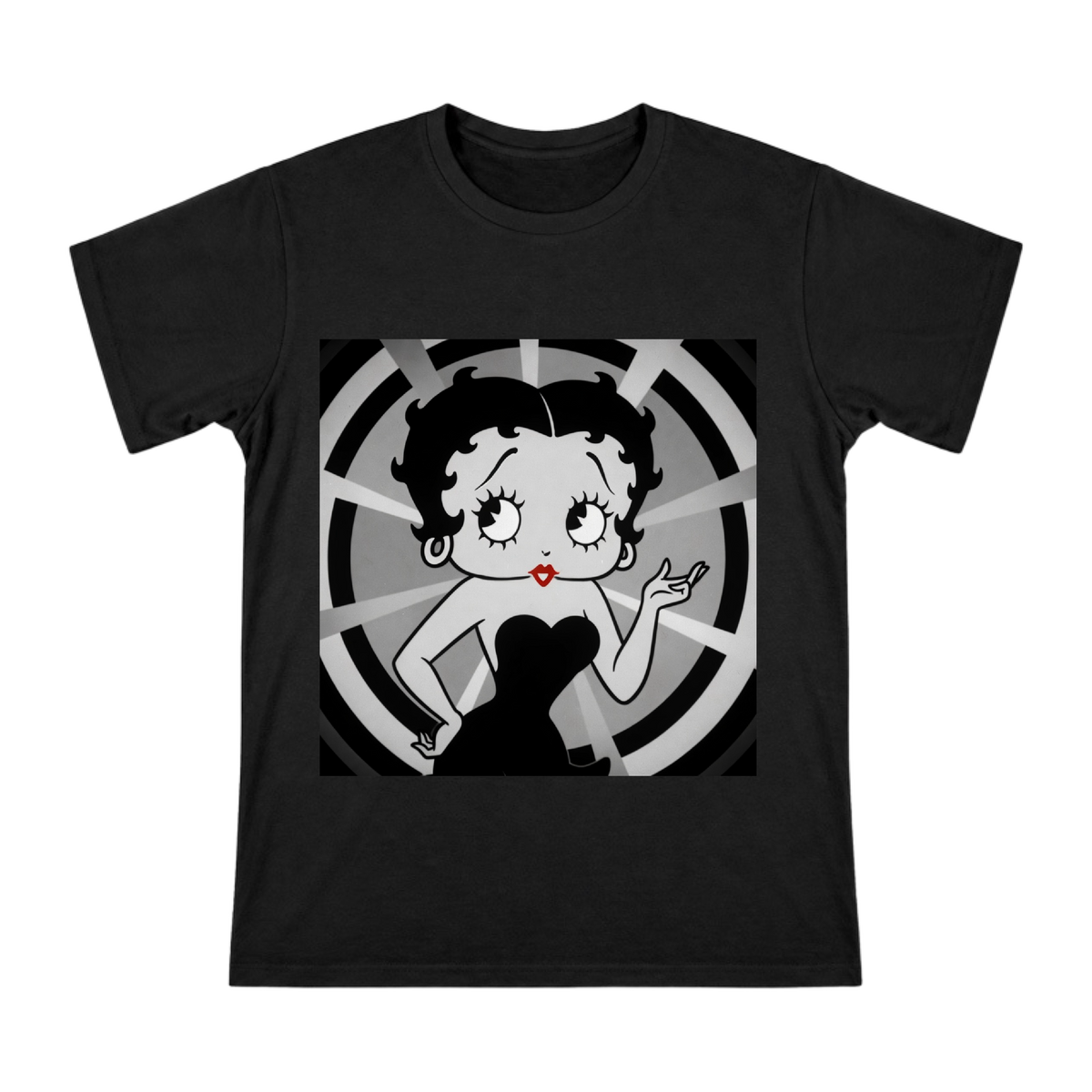 Betty Boop Retro Jazz Age Art Men's Custom Short Sleeve T-Shirt front [ai-pod:f046e3d651ffe19edeb223018ded1fff]