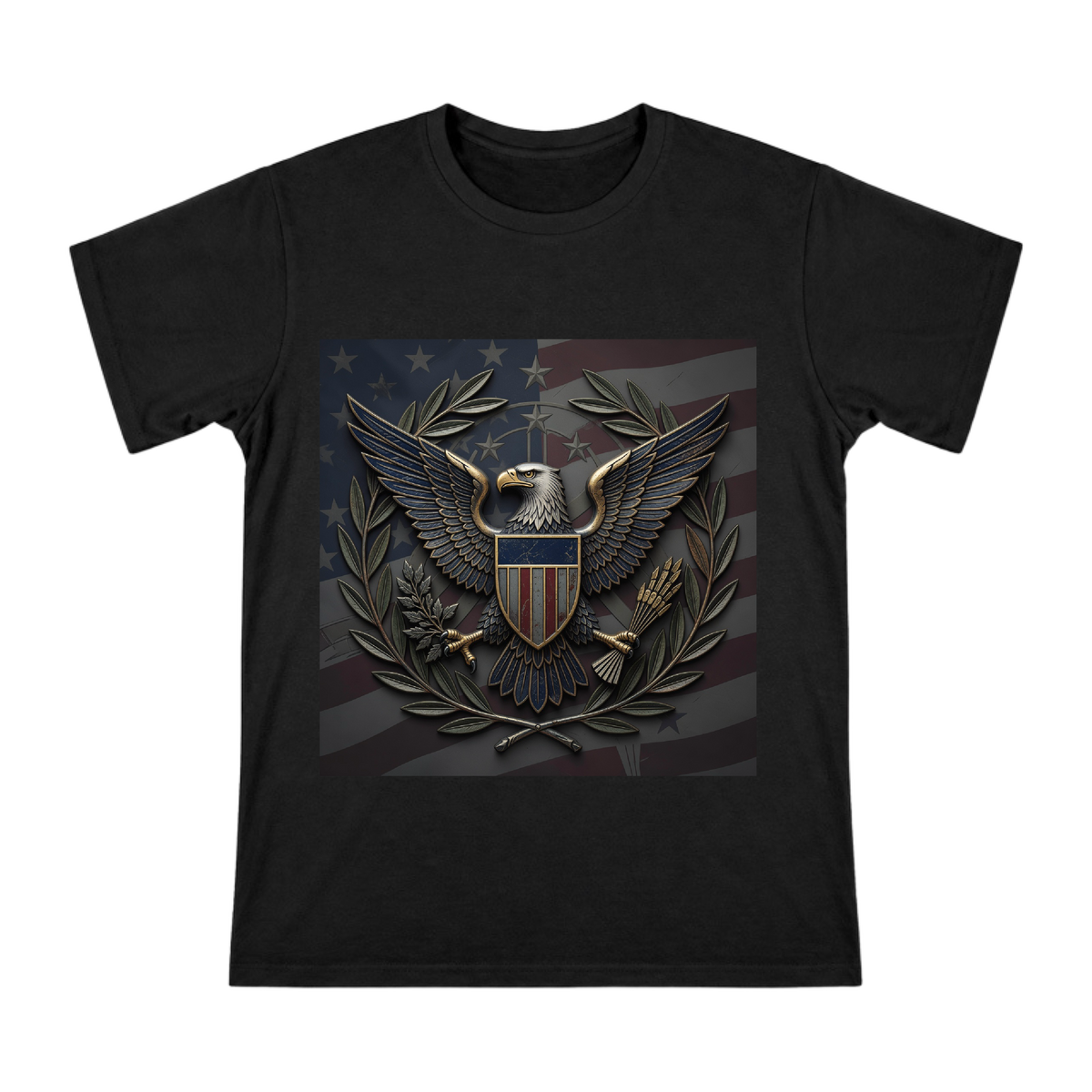 Vintage Distressed American Eagle Emblem Men's Cotton T-Shirt front [ai-pod:e5bd0a38925b31cf36a0e6c7887dea72]