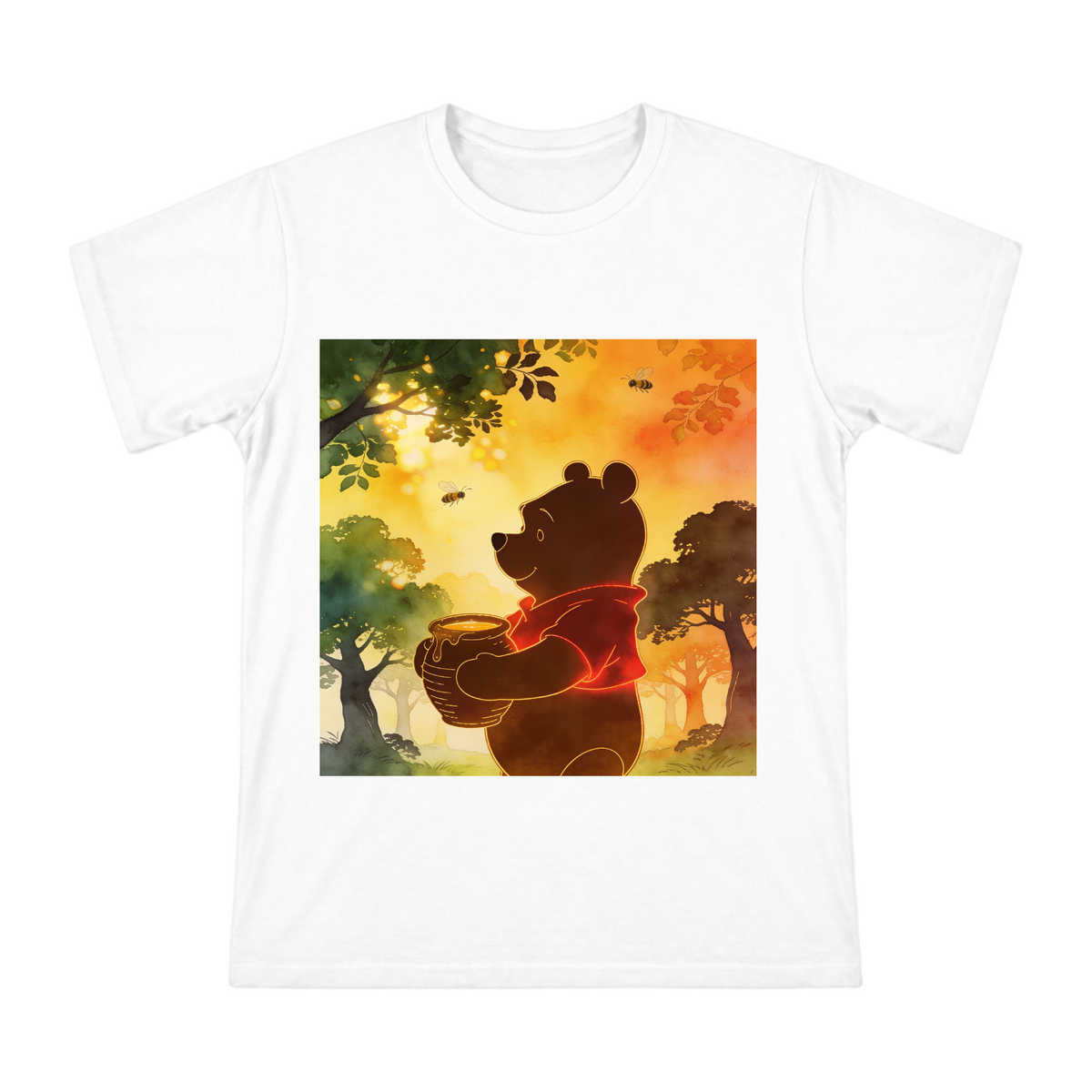 Winnie the Pooh Honey Pot Silhouette Art Men's Short Sleeve T-Shirt front [ai-pod:5f39a029f9632bd4321df15c0c639baa]