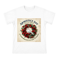 Armistice Day Memorial Poppy and Dove Vintage Badge Men's T-Shirt front [ai-pod:72a0c74a30f2afaa1dc6889500c417a4]