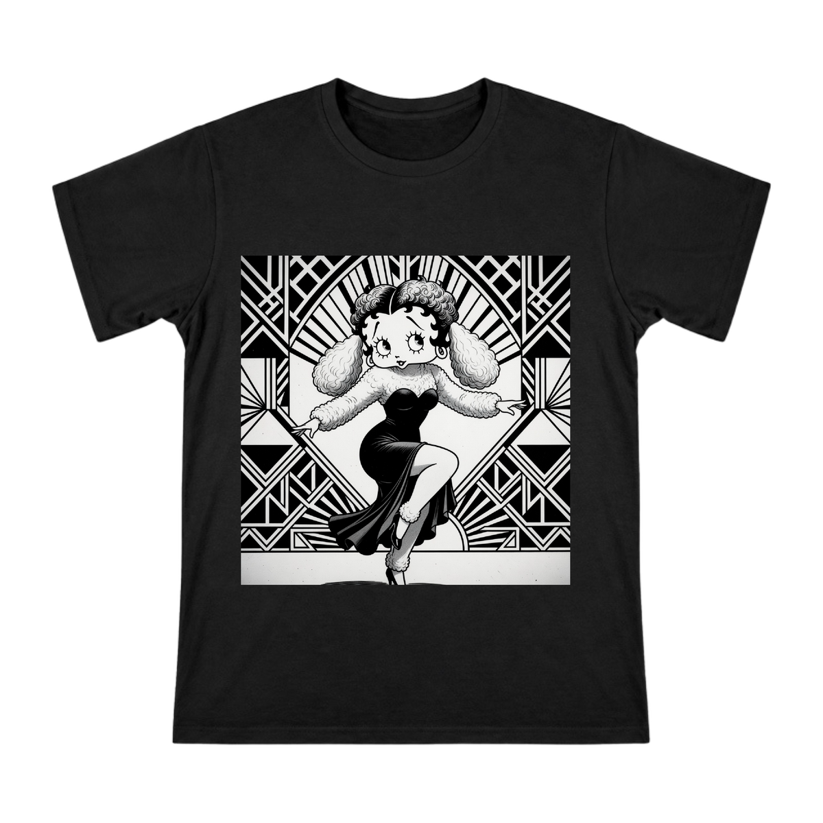Vintage Jazz Age Poodle Art Men's Short Sleeve T-Shirt front [ai-pod:e3bb41c3cd6164e5ee51bbec1040cef8]