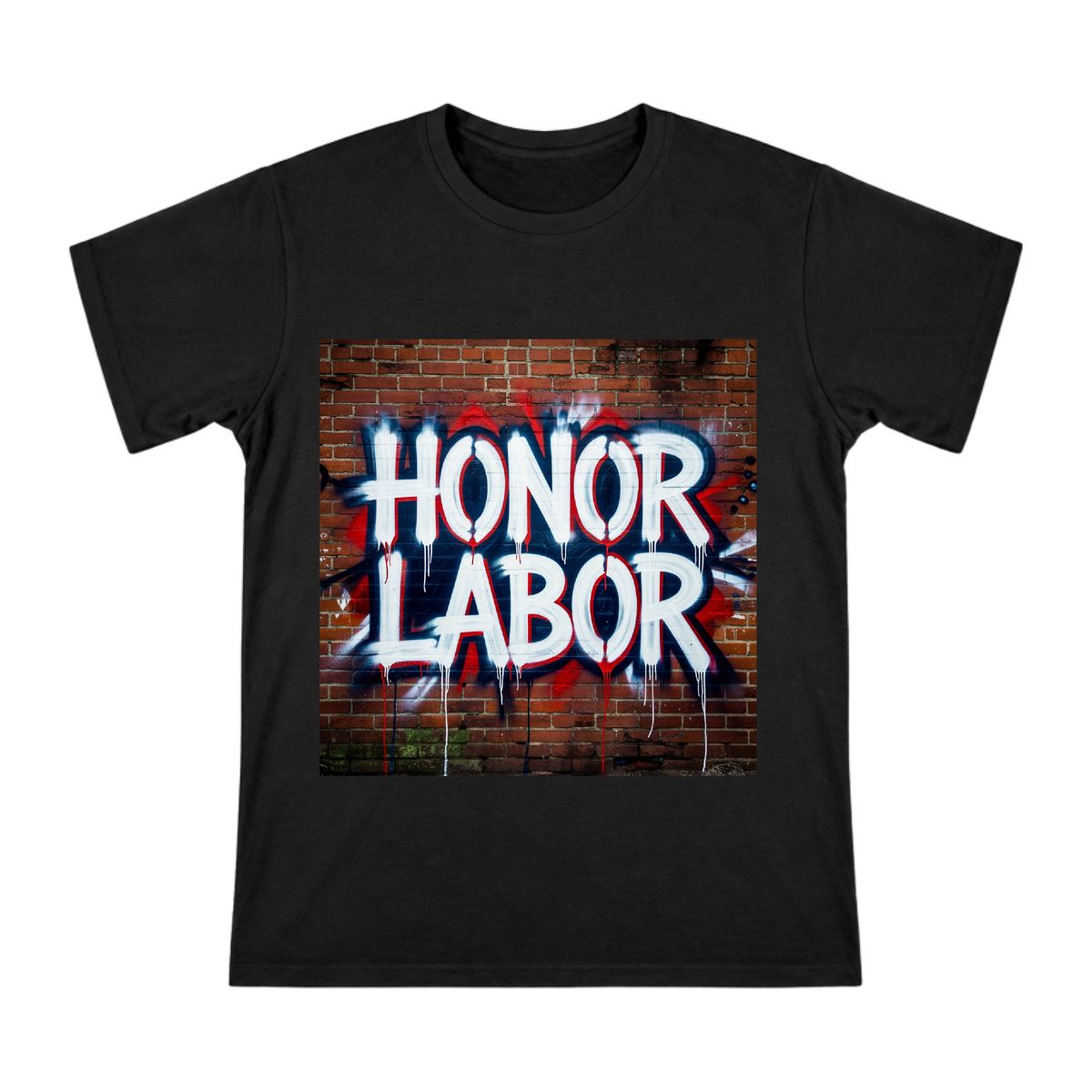 Honor Labor Street Graffiti Print Men's Heavyweight Cotton T-Shirt front [ai-pod:016a172caa618804a128c0b6a1f4fbff]