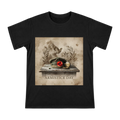 Vintage Military Cap and Red Poppy Men's Cotton T-Shirt front [ai-pod:9bb7ba55771d4dd9664a70def7ea51e4]