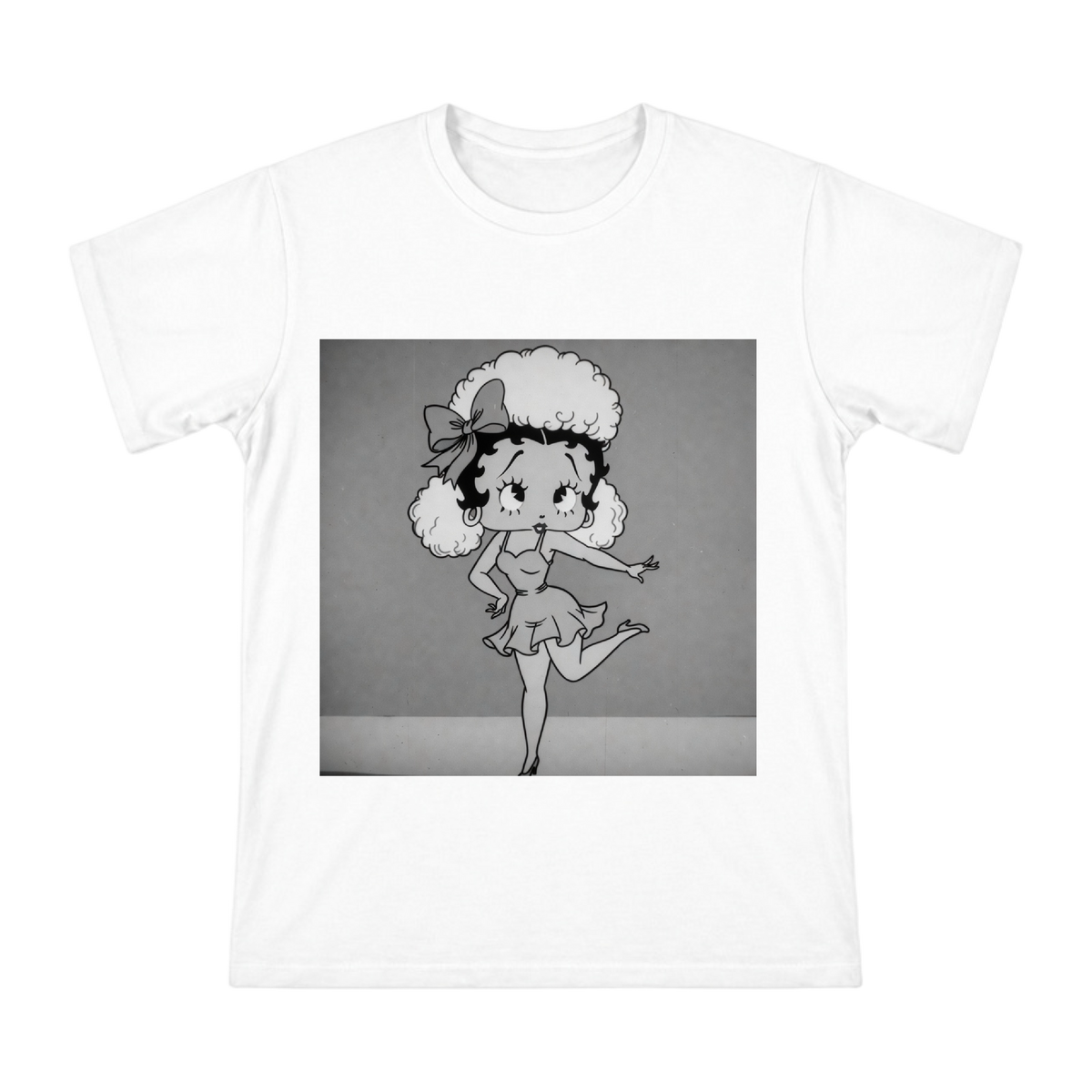Vintage Jazz Betty Boop Poodle Woman Custom Men's Cotton T-Shirt front [ai-pod:4518f4a6760be15be2aee7c30056bf45]