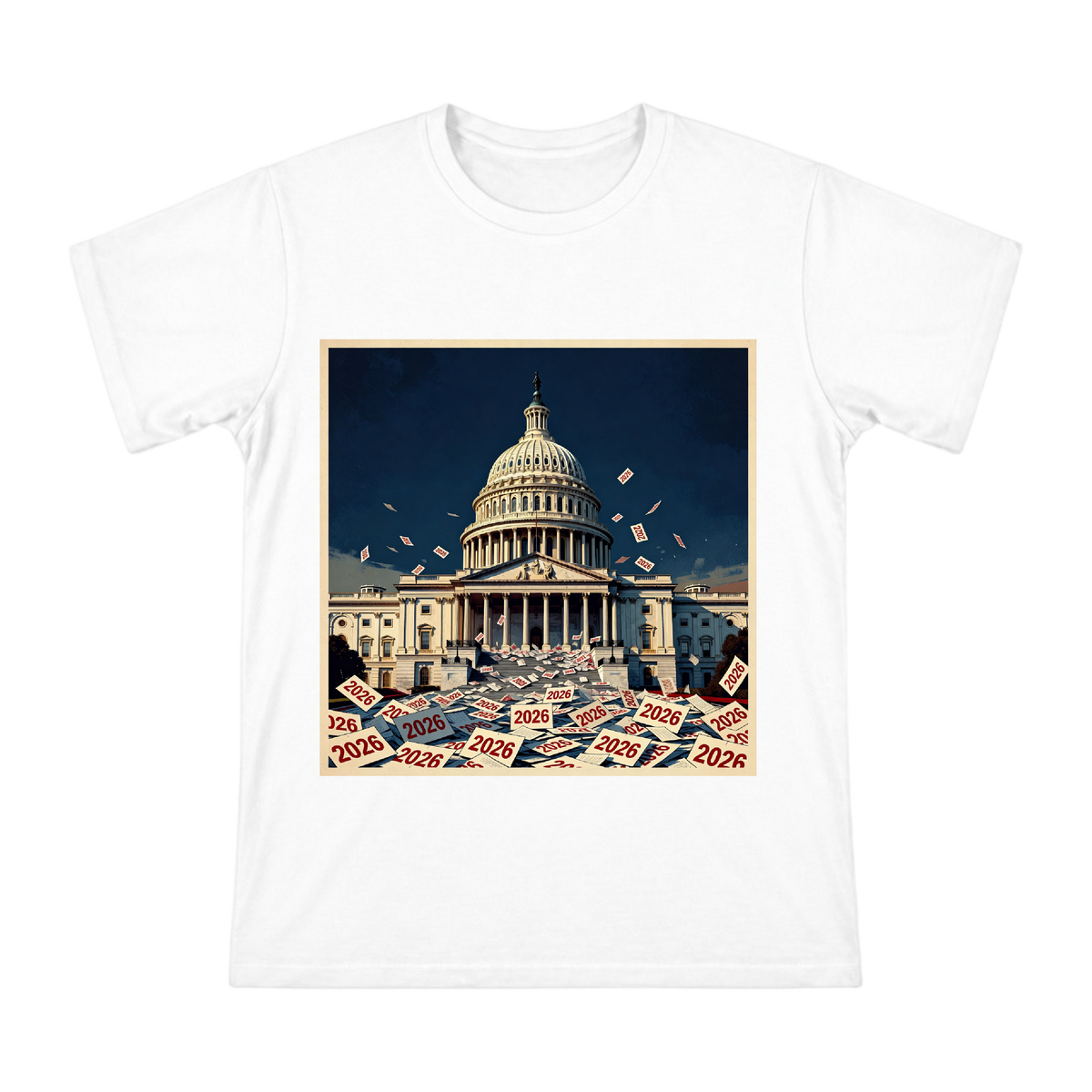 2026 Congressional Election Retro Political Poster Men's Short Sleeve T-Shirt front [ai-pod:f06652d5d5bf29d7a465d486388d5107]