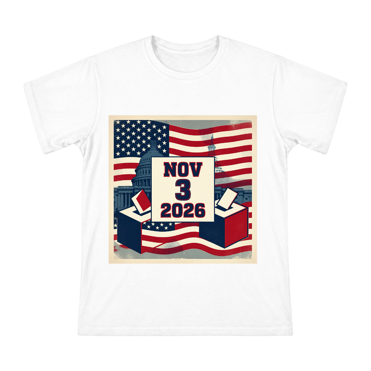 2026 Midterm Election Vintage Pop Art Men's Short Sleeve T-Shirt front [ai-pod:f90c4408070eeeec8b82d21a6169b938]
