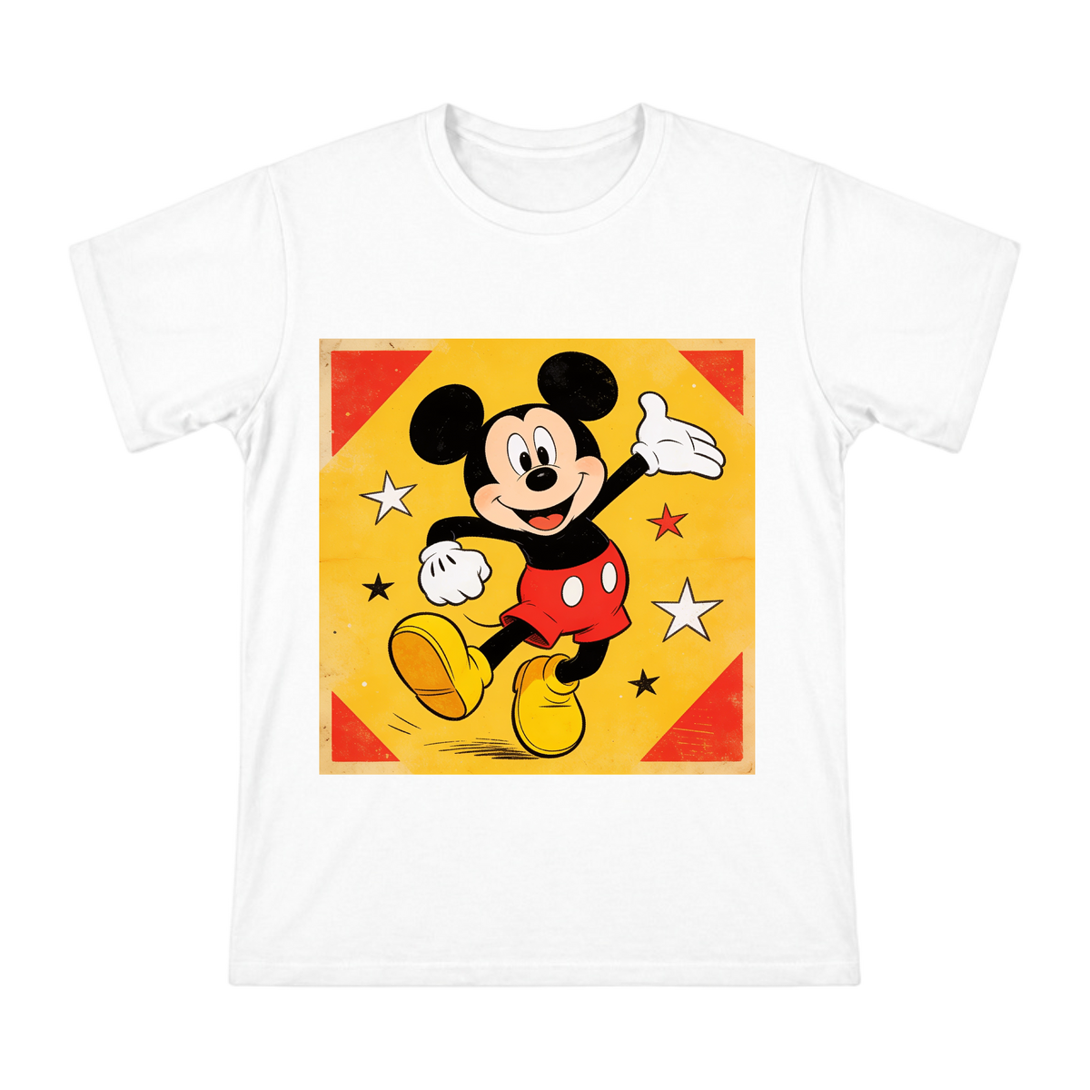 Retro Mickey Mouse Jumping Print Men's Cotton T-Shirt front [ai-pod:1e6480498a3838ee4146cb88bf0186a1]