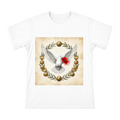 Peace Memorial Dove with Red Poppy and Gold Medal Men's Short Sleeve T-Shirt front [ai-pod:ad12e038a2bbc8e26a88b3b8d51670f3]