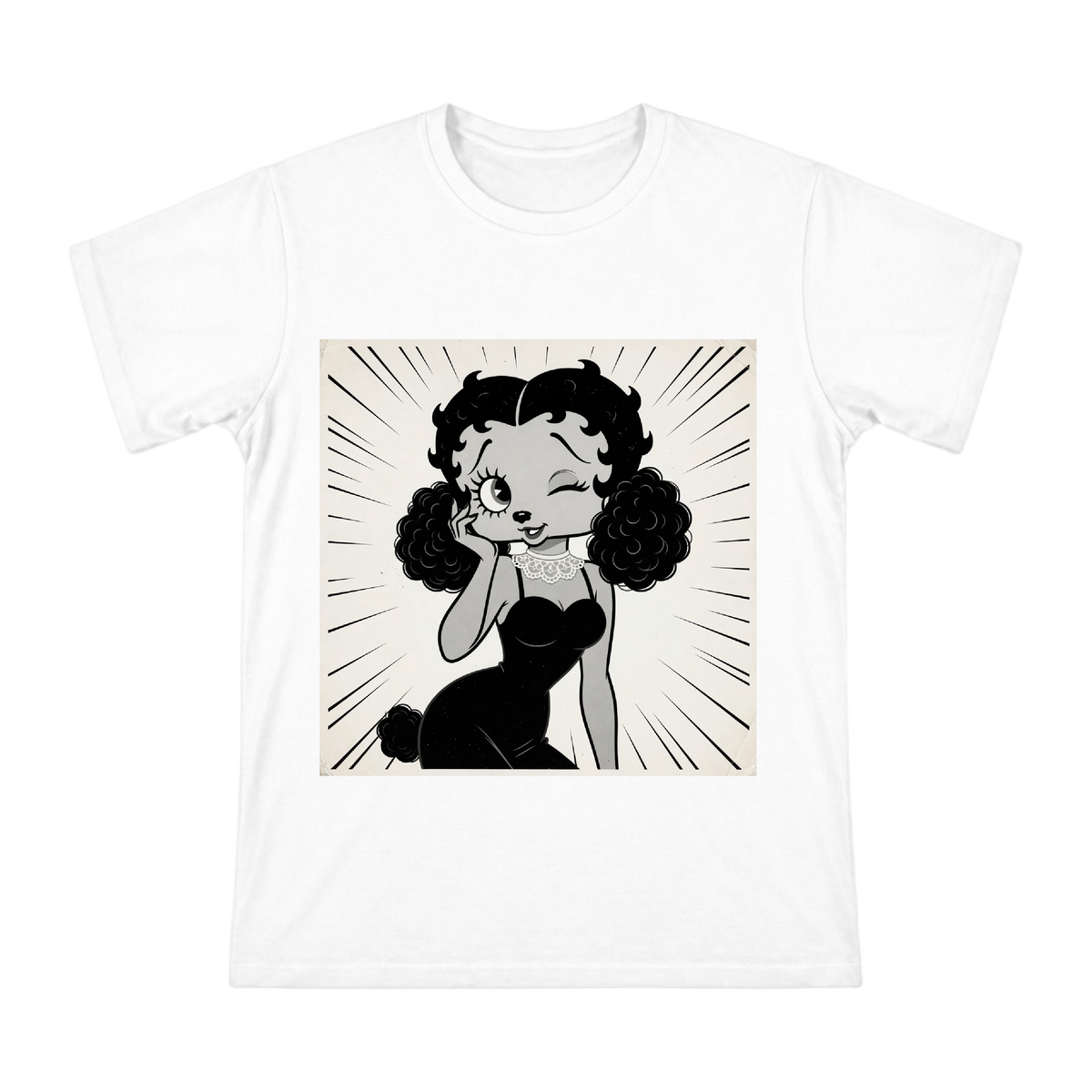 Retro Jazz Age Poodle Art Men's Custom Print T-Shirt front [ai-pod:ebac98d8aef641a6f5320e3b3b7db2d7]