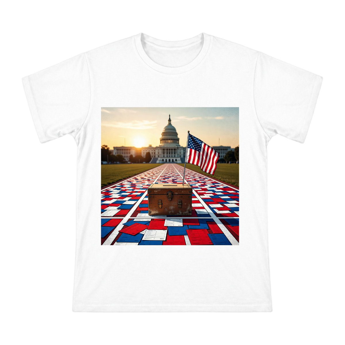 Vintage Wooden Crate and American Flag Illustration Men's Short Sleeve T-Shirt front [ai-pod:5913e011a4cc05ce52d4b905acd7ad8b]