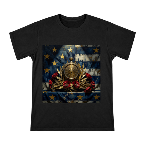 Vintage Brass Clock and Red Poppies Men's Short Sleeve T-Shirt front [ai-pod:e95cd88a21275a2dd4940e5e020047d5]