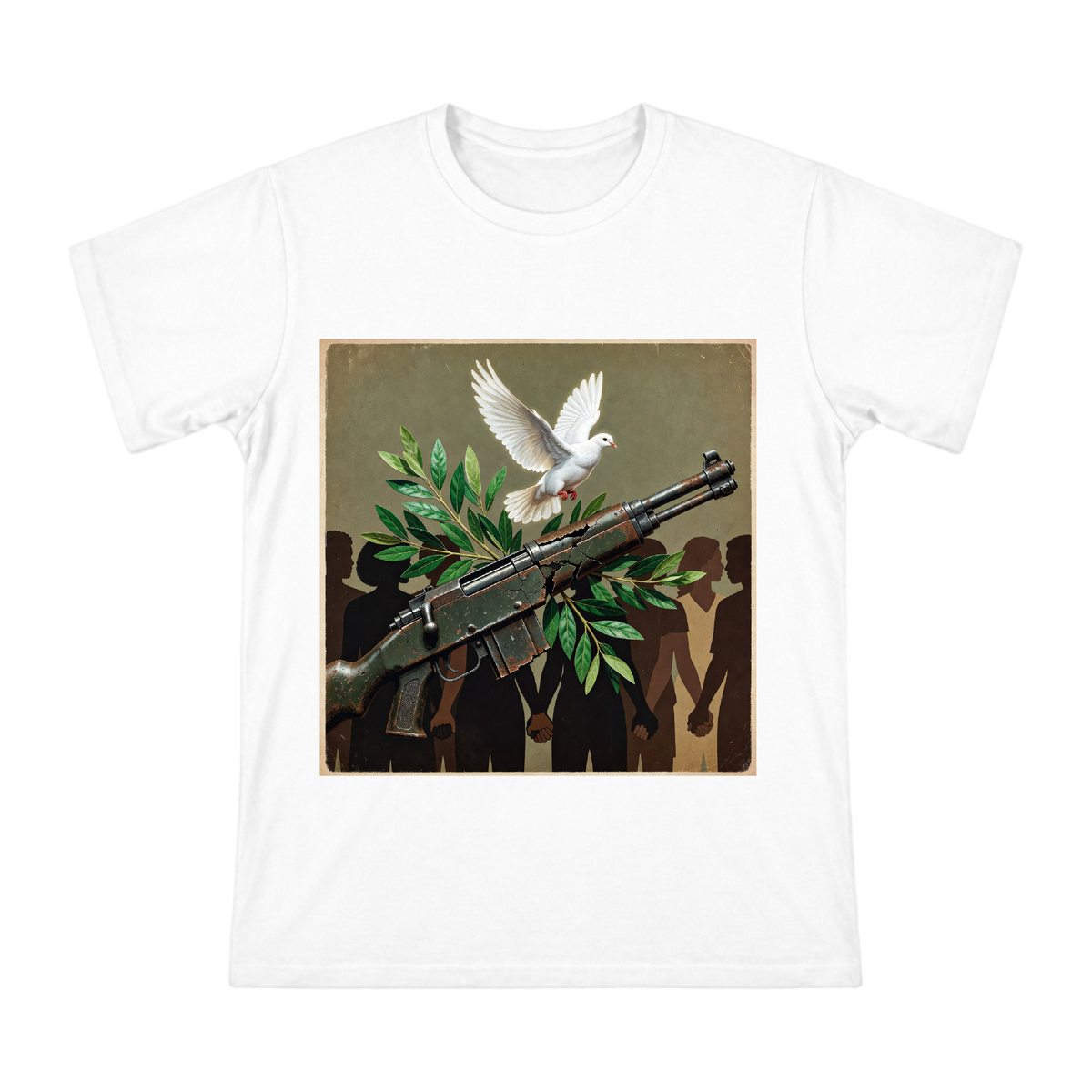 Peace Dove from Rusted Rifle Men's Heavyweight Cotton T-Shirt front [ai-pod:7332df666e382e4486162517b38e2d8a]