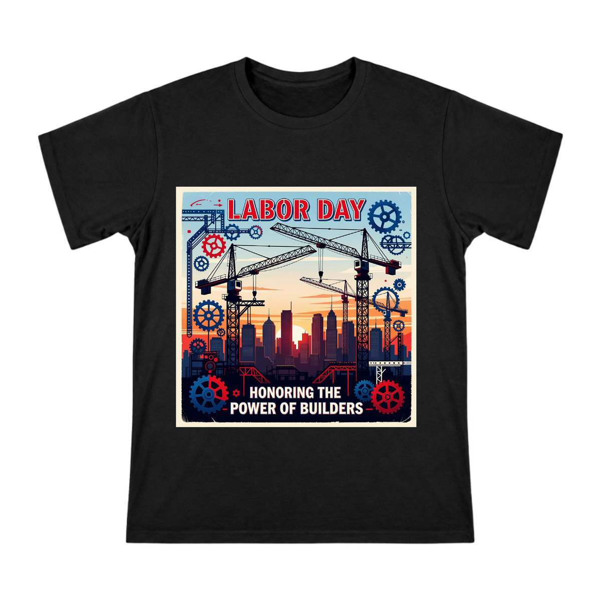 Industrial Crane and Gear Labor Day Men's Short Sleeve T-Shirt front [ai-pod:91387de4244a2b0b08213b009f0018c8]