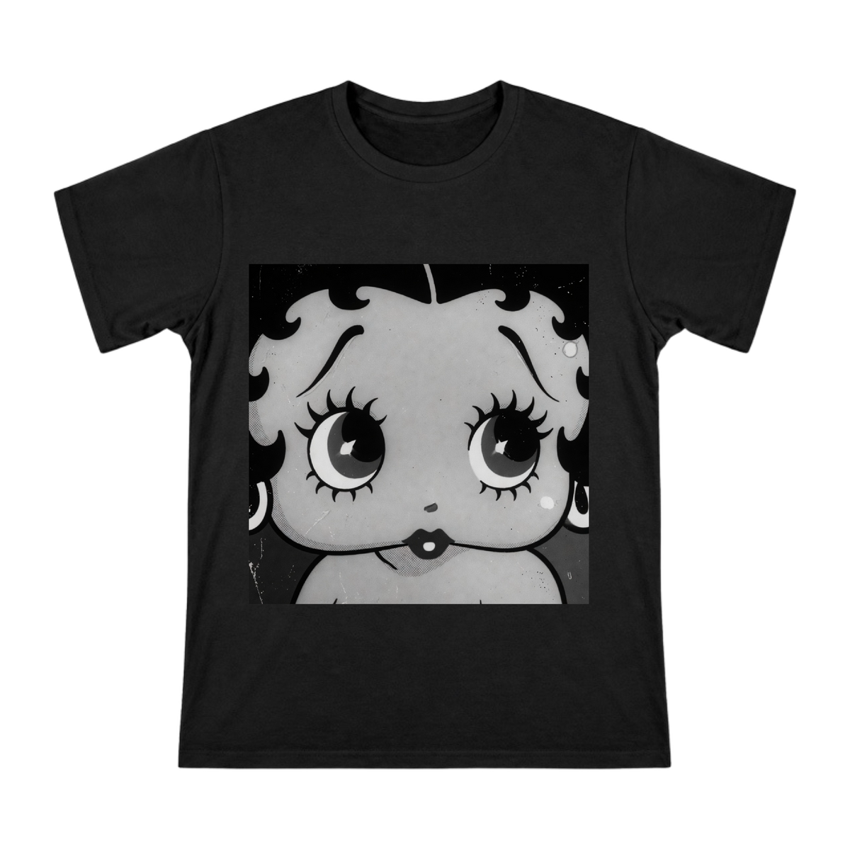 Vintage Jazz Age Cartoon Girl with Large Eyes Men's Short Sleeve T-Shirt front [ai-pod:97720d9a413d5395ab97eaeac3ab1222]