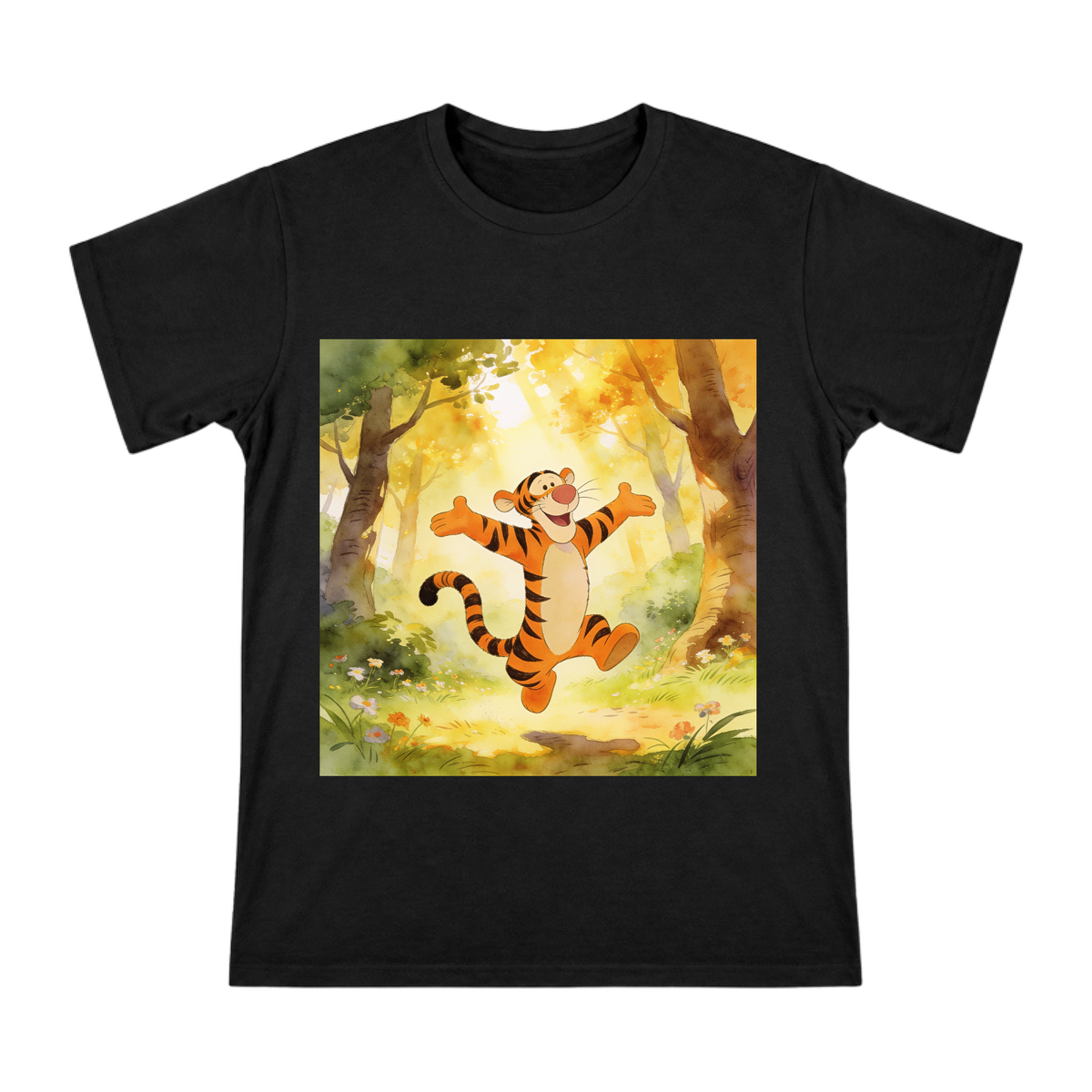 Tigger Joyful Bouncing Illustration Men's Cotton T-Shirt front [ai-pod:79c76c1d1e18a8cb03cc9b86bcffd0c5]