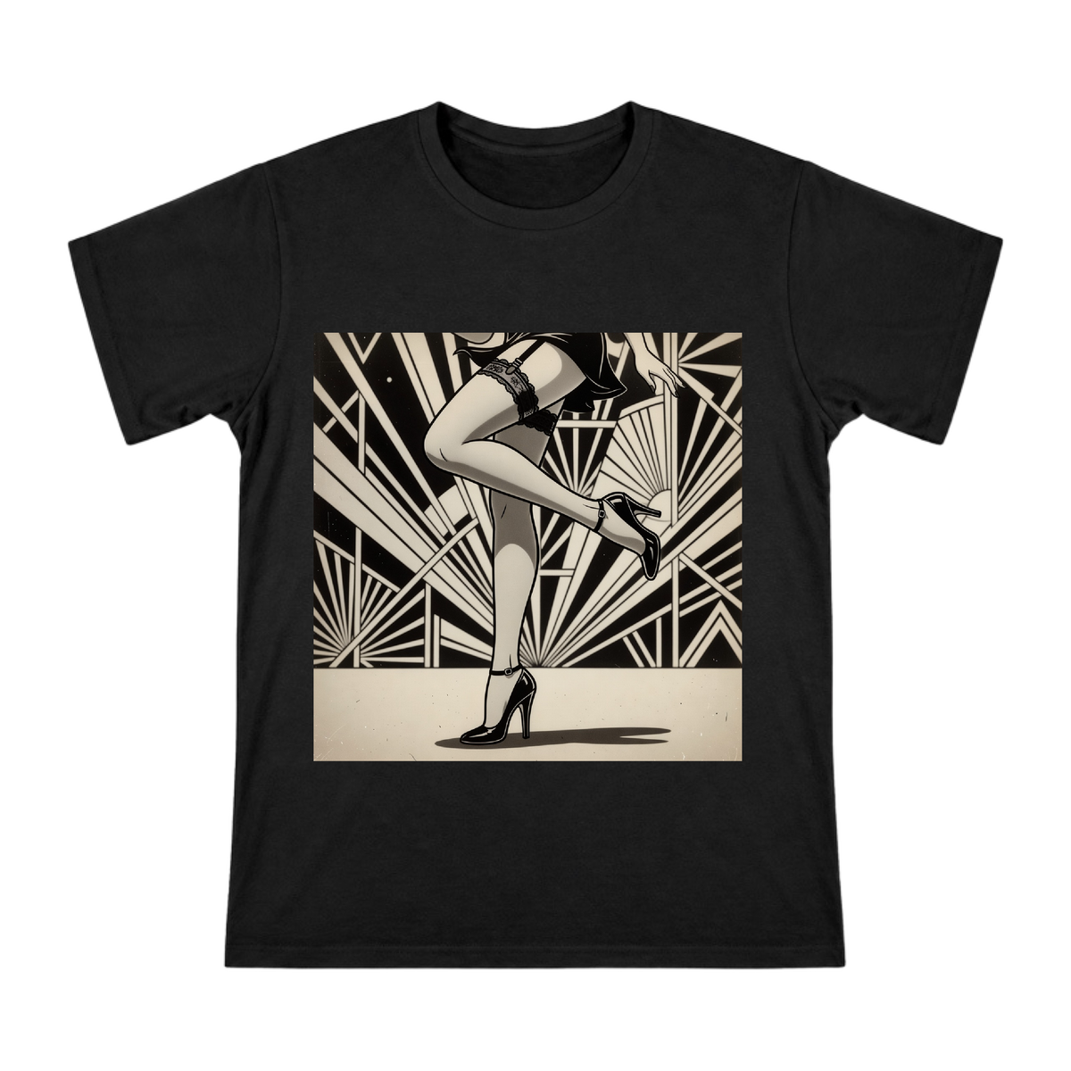 Vintage Jazz Age Garter and High Heel Illustration Men's Short Sleeve T-Shirt front [ai-pod:a7e5fe282ee2b7428d38978a1838a430]