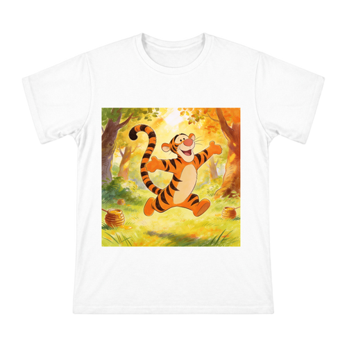 Classic Tigger Bouncing Pose Men's Short Sleeve Cotton T-Shirt front [ai-pod:ac09a1f0e6fa4f29a346871f271a2d51]