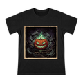 Haunted Jack-O'-Lantern with Emerald Ghost Flame T-Shirt front [ai-pod:b26ed18cc11407a8e3a705a25370d5a8]