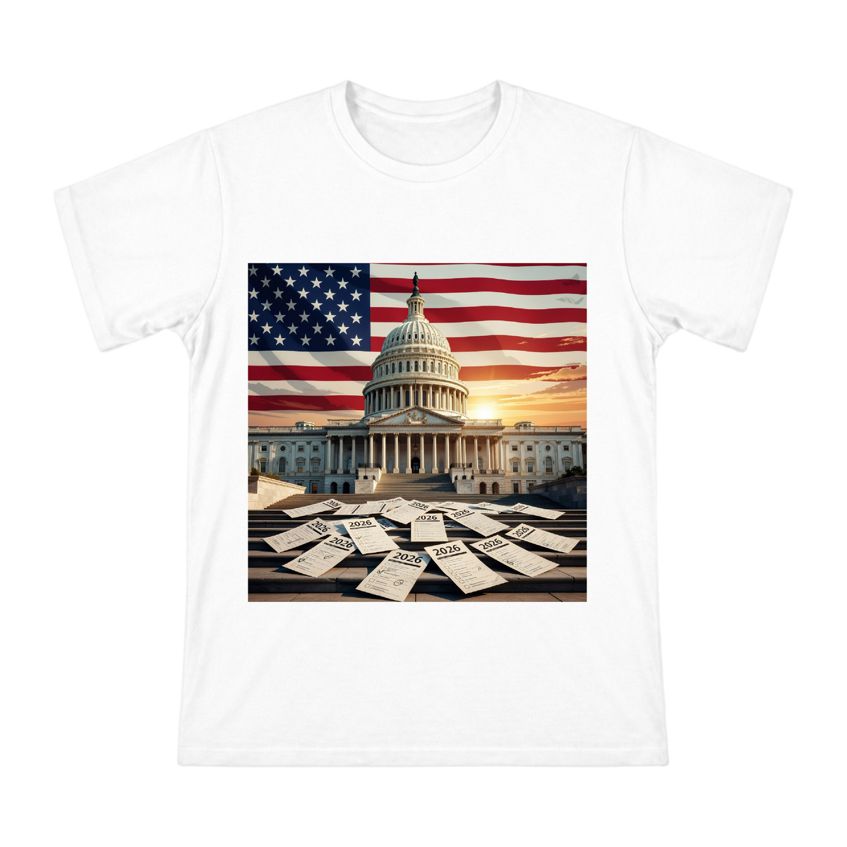 2026 US Capitol Voting Rights Retro Political Art Men's Cotton T-Shirt front [ai-pod:5fd72131100250147c7da307e0496007]