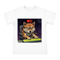 Retro Comic Shiba Inu Typing T-Shirt front [ai-pod:c6764f04065996441a2210eaf74a7eb8]