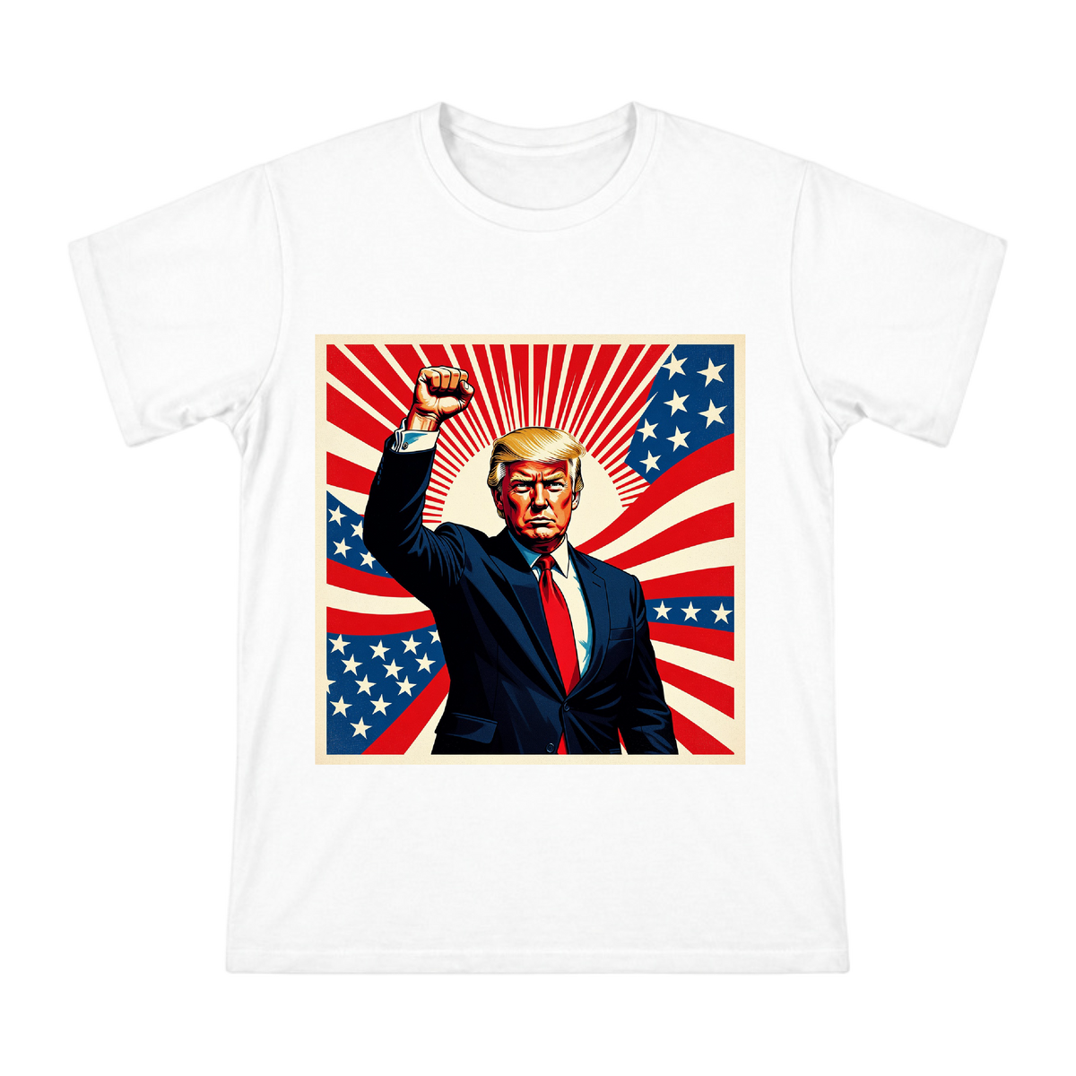 Retro Pop Art Political Poster Men's Cotton T-Shirt front [ai-pod:bac7d7a7f8a8e6cbb970d0bbd83ce75e]