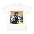 Retro Nautical Captain Illustration Men's Cotton T-Shirt front [ai-pod:9179cc36e5a35f004d0ac6ecc1237f4e]