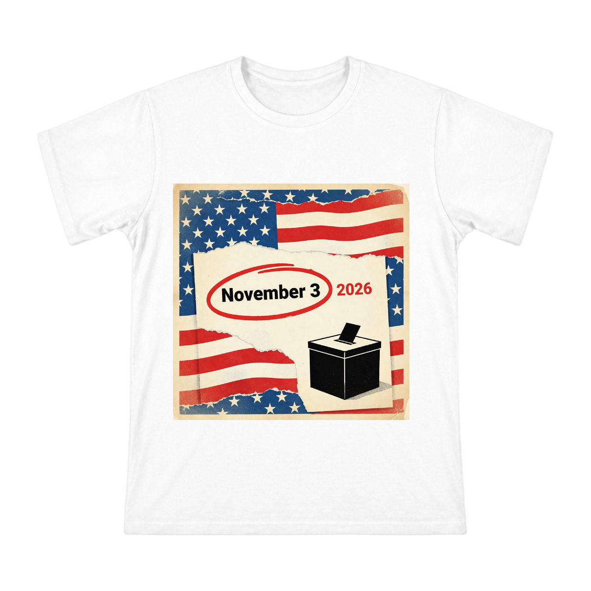 2026 Election Day Countdown Retro Pop Art T-Shirt front [ai-pod:096c5083236a0b7f79bf692292402daf]