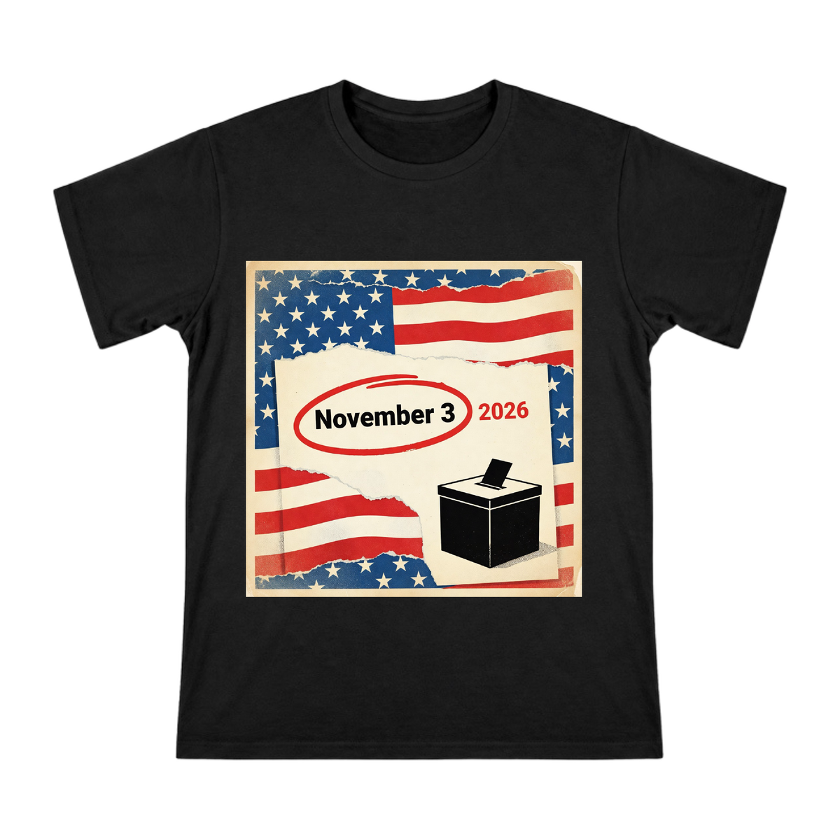 2026 Election Day Countdown Retro Pop Art T-Shirt front [ai-pod:eb637bd6bad2af4e183621b2e45cbd5e]