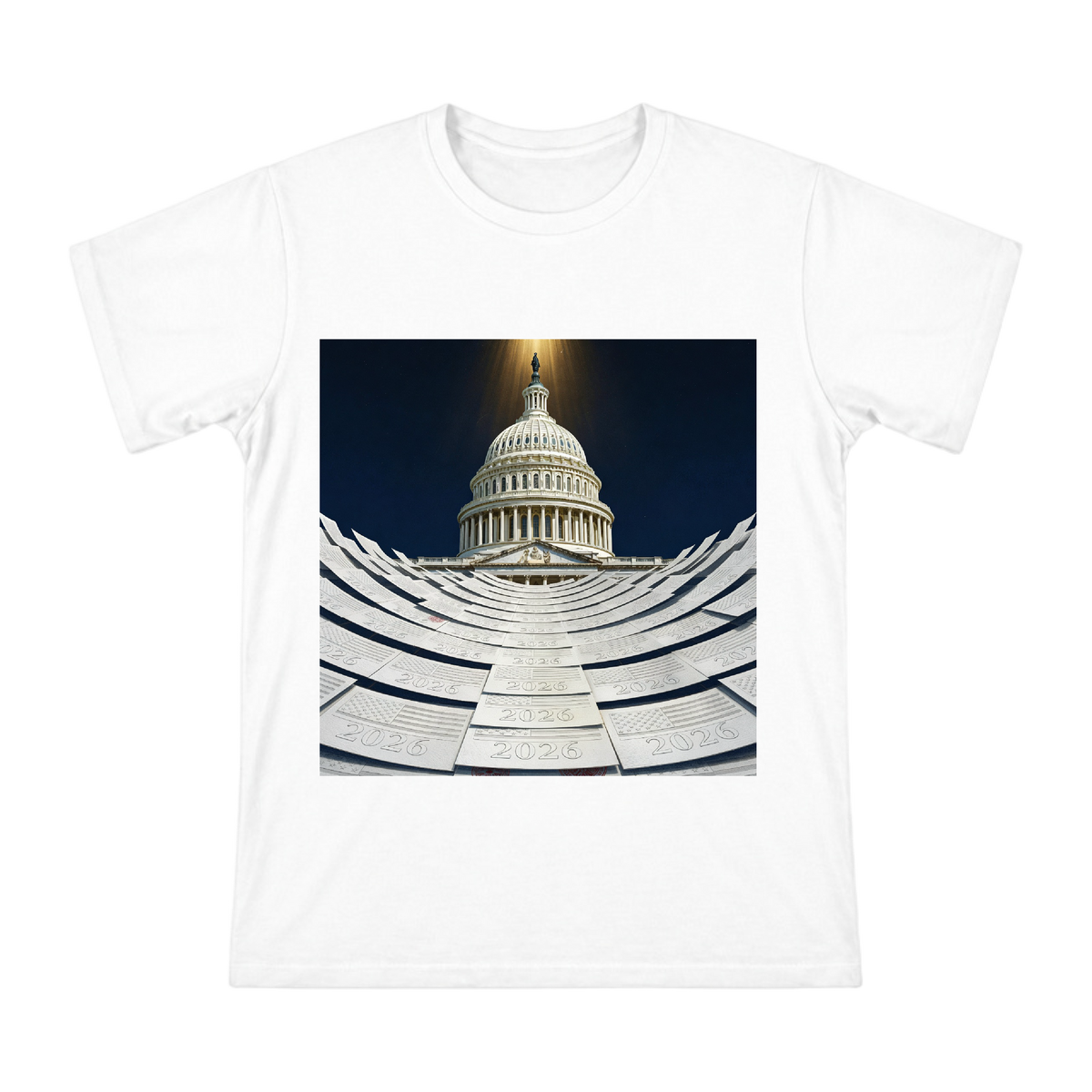 2026 Congressional Election Dome and Ballot Wave Men's Short Sleeve T-Shirt front [ai-pod:1b82d307741a67bd4822a2bae4a9b710]