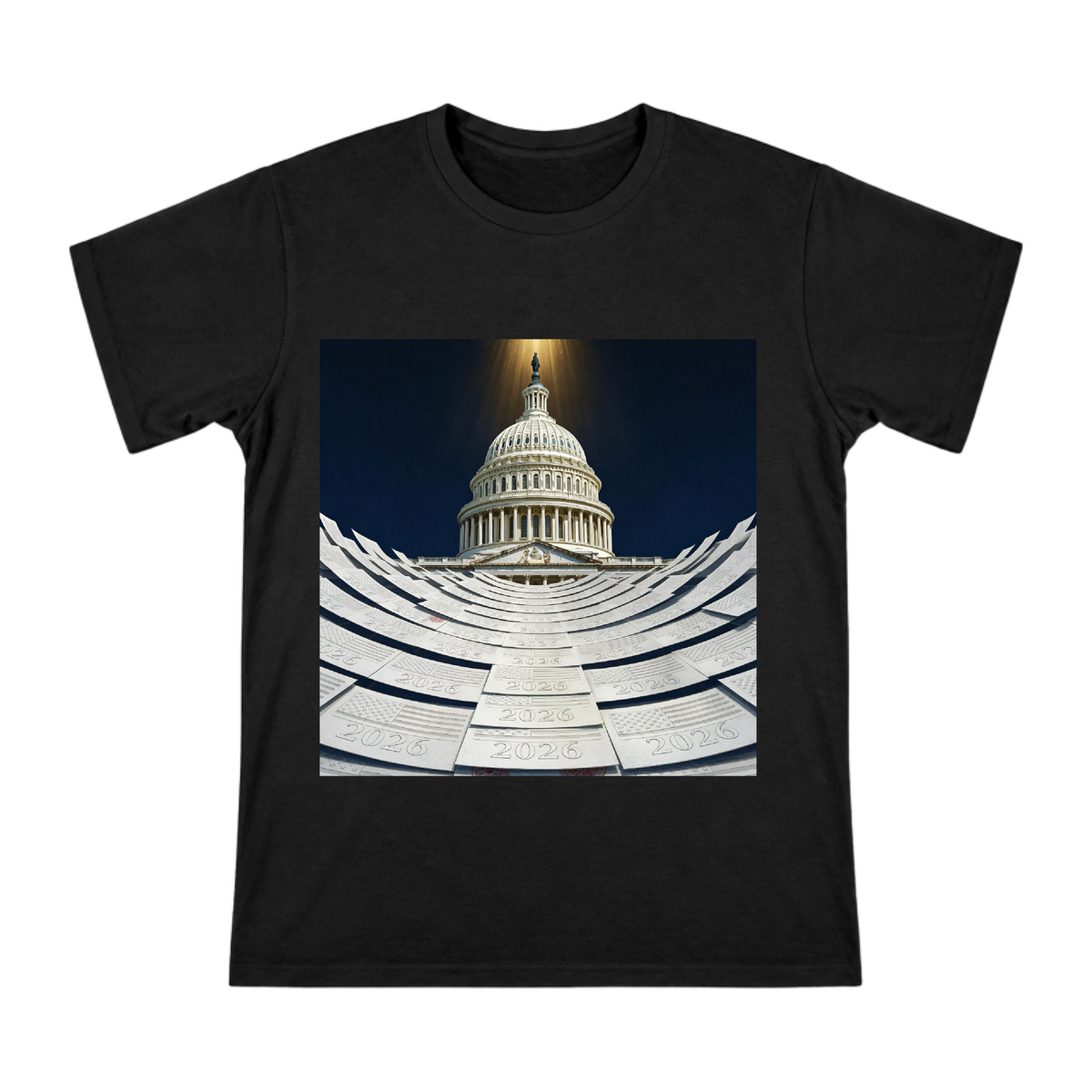 2026 Congressional Election Dome and Ballot Wave Men's Short Sleeve T-Shirt front [ai-pod:f4f96ab2369f1845c86107ae28210b3d]