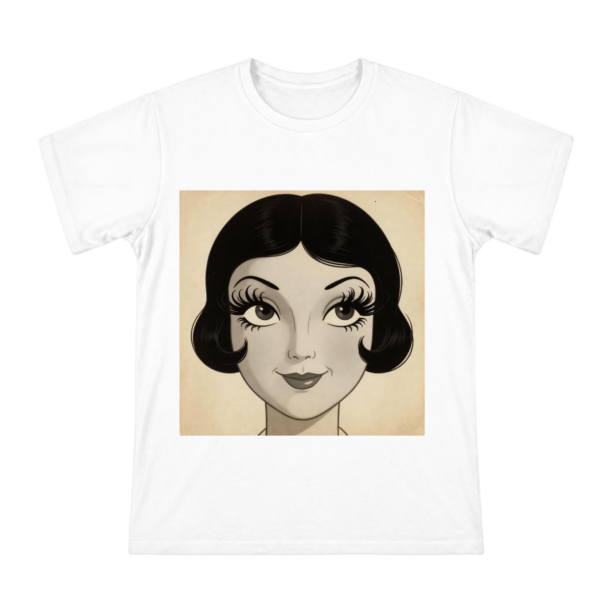 Jazz Age Retro Flapper Portrait Men's Custom T-Shirt front [ai-pod:8f0a5abbcfbe10aa52b99574642d3167]