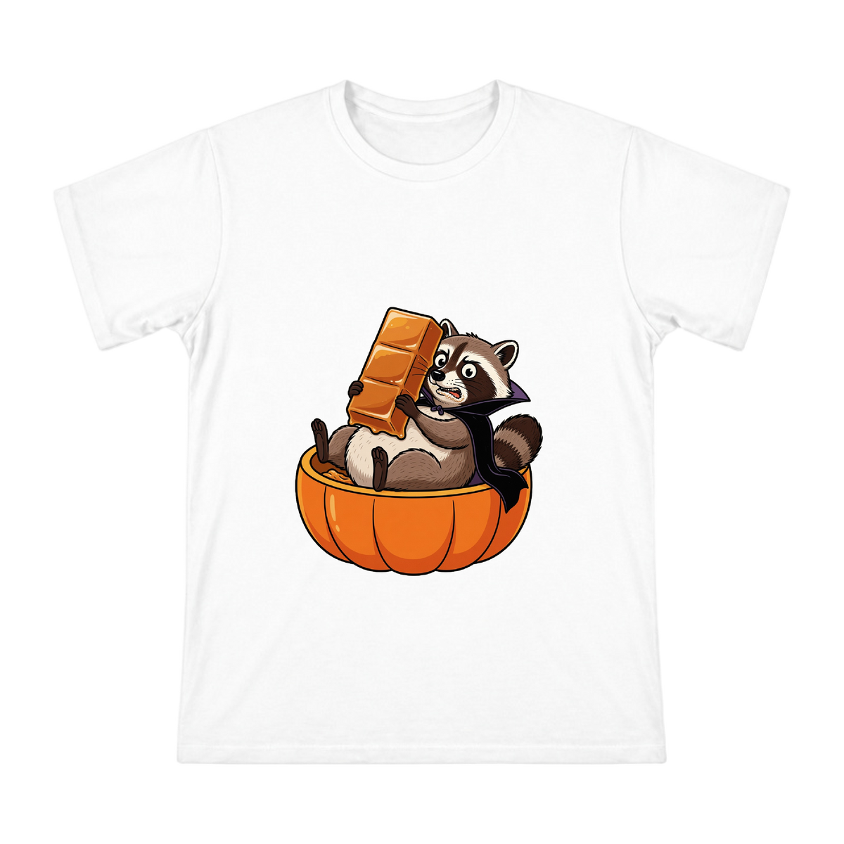 Vampire Raccoon in Pumpkin Bowl Custom Men's T-Shirt front [ai-pod:7ca08e11146a6da022449f49062b44ad]