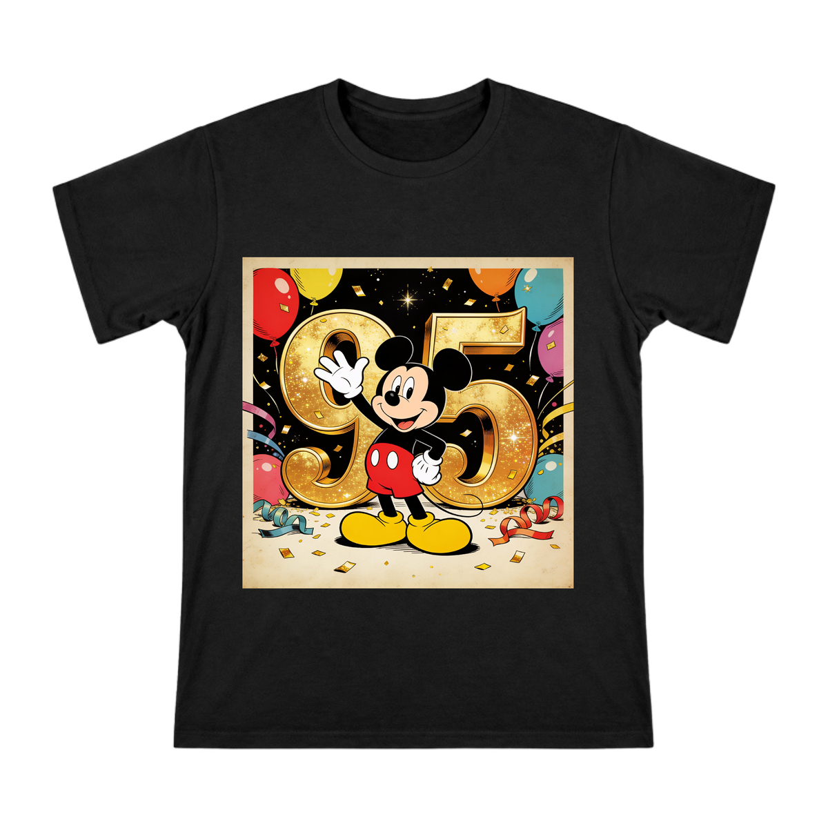 Mickey Mouse 95th Anniversary Celebration Cotton T-Shirt front [ai-pod:23b9a384158beec8cba5ea0093dd5e8c]