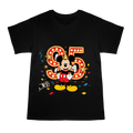 Mickey Mouse 95th Anniversary Retro Neon Men's Custom T-Shirt front [ai-pod:639cbd1d12af2d9709268243f32f8d80]