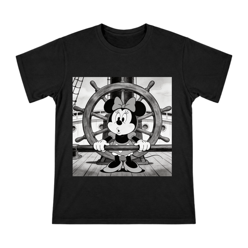 Vintage Steamboat Minnie Mouse Illustration Men's Short Sleeve T-Shirt front [ai-pod:4bcf8ebd648d2b869db8fea0b722feaa]