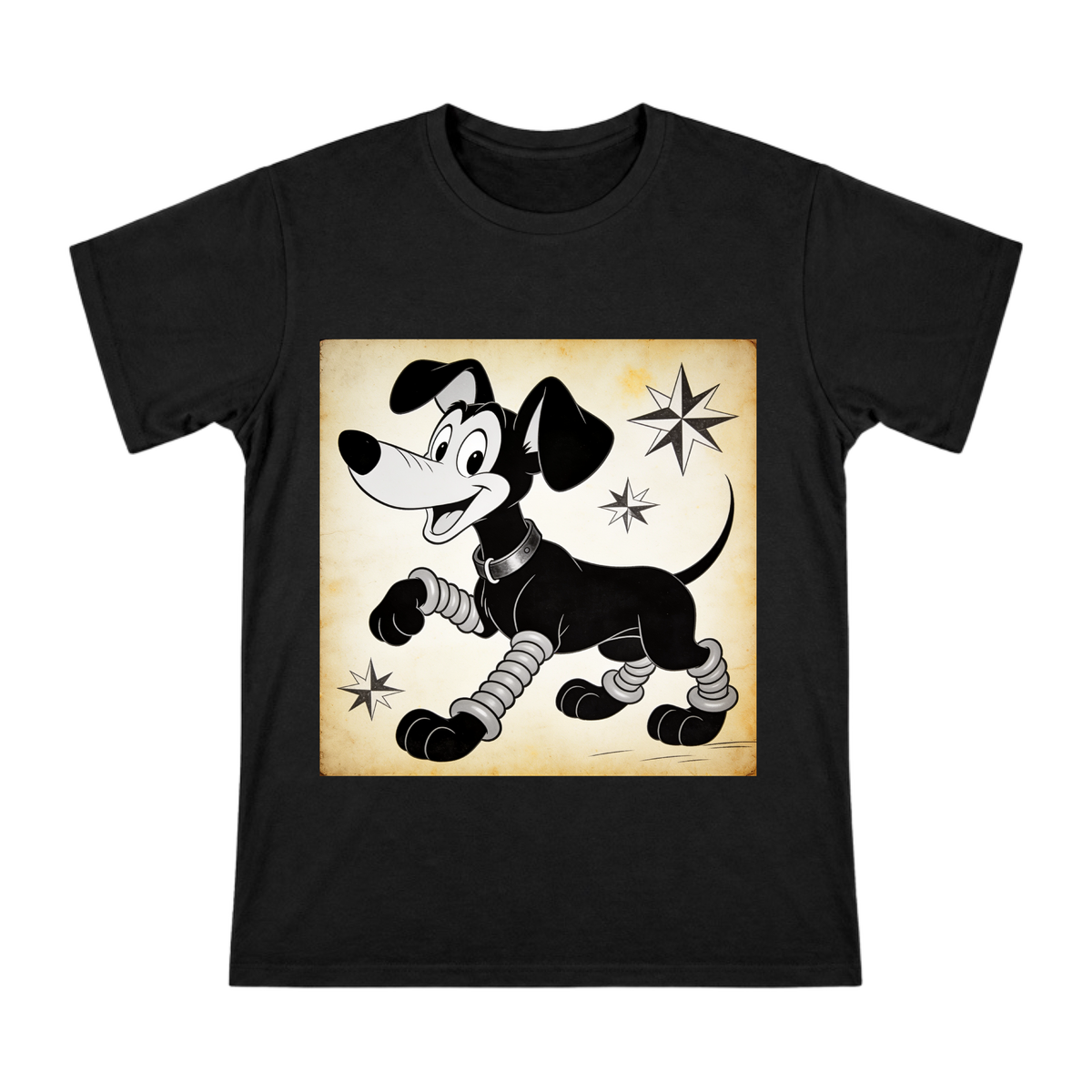 Vintage 1930s Cartoon Rover Dog Print Men's Short Sleeve T-Shirt front [ai-pod:b381b70cf31cce0afcf06dcb2c24a173]