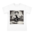 Vintage Jazz Dancer in Fringed Dress, Retro 1930s Cartoon Style Men's Short Sleeve T-Shirt front [ai-pod:502d848c76032b7923754a428ded2c70]