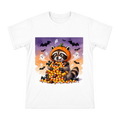 Halloween Raccoon with Pumpkin Hood and Candy T-Shirt front [ai-pod:f24db8ec88f89dc5bc63260c7c75256e]