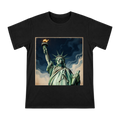 Vintage Statue of Liberty Retro Art Print Men's Cotton T-Shirt front [ai-pod:b6606ebacf4b778a5dff82d9111b6ae9]