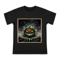 Dark Fantasy Glowing Pumpkin & Rune Bat Art Men's Premium Cotton T-Shirt front [ai-pod:ded11fee19faf7056034785eff2bb932]