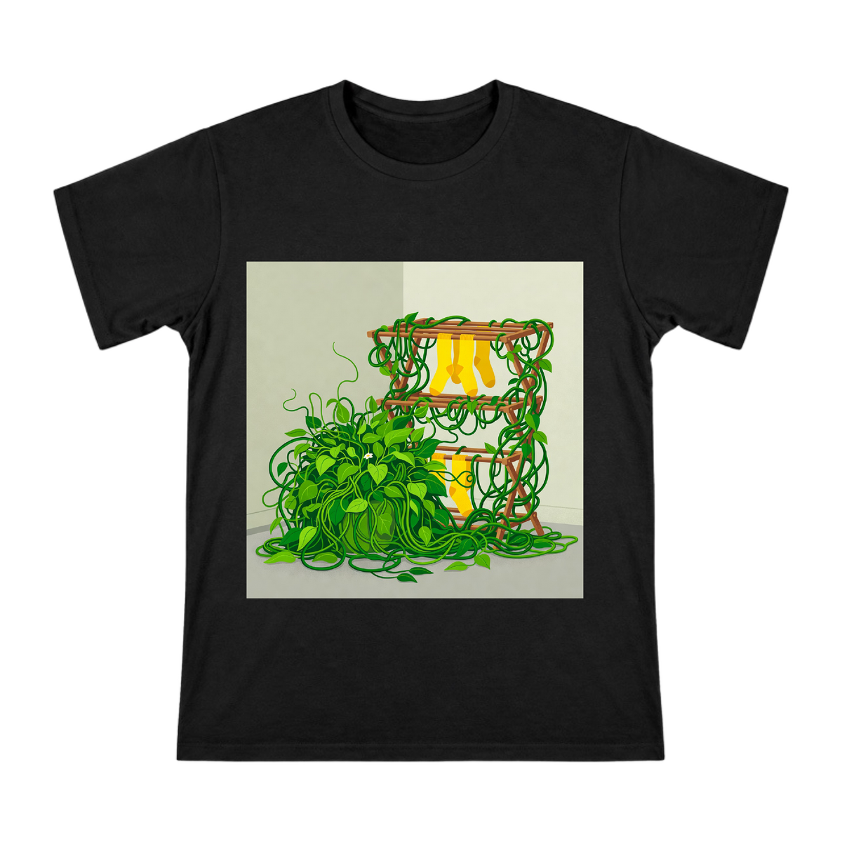 Overgrown Plant Choking Drying Rack Men's Custom Print Short Sleeve T-Shirt front [ai-pod:d294b6eae45a4ee17996f6a9e308230c]