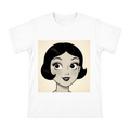 Vintage Jazz Age Halftone Portrait Girl Retro Illustration Men's Cotton T-Shirt front [ai-pod:dc4c5409e5e77e96ae1c3201802fa992]