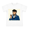Retro Comic-Style Grumpy Sea Captain Portrait T-Shirt front [ai-pod:7dc2d19c4b2424ff06d32069168f8d9d]