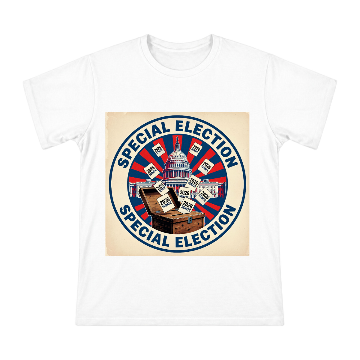 2026 Senate Special Election Vintage Badge T-Shirt front [ai-pod:6e4a799db6f8c3a6bbe8486b89891a10]